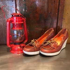 Timberland Leather Boat Shoe Wedge Size 8.5